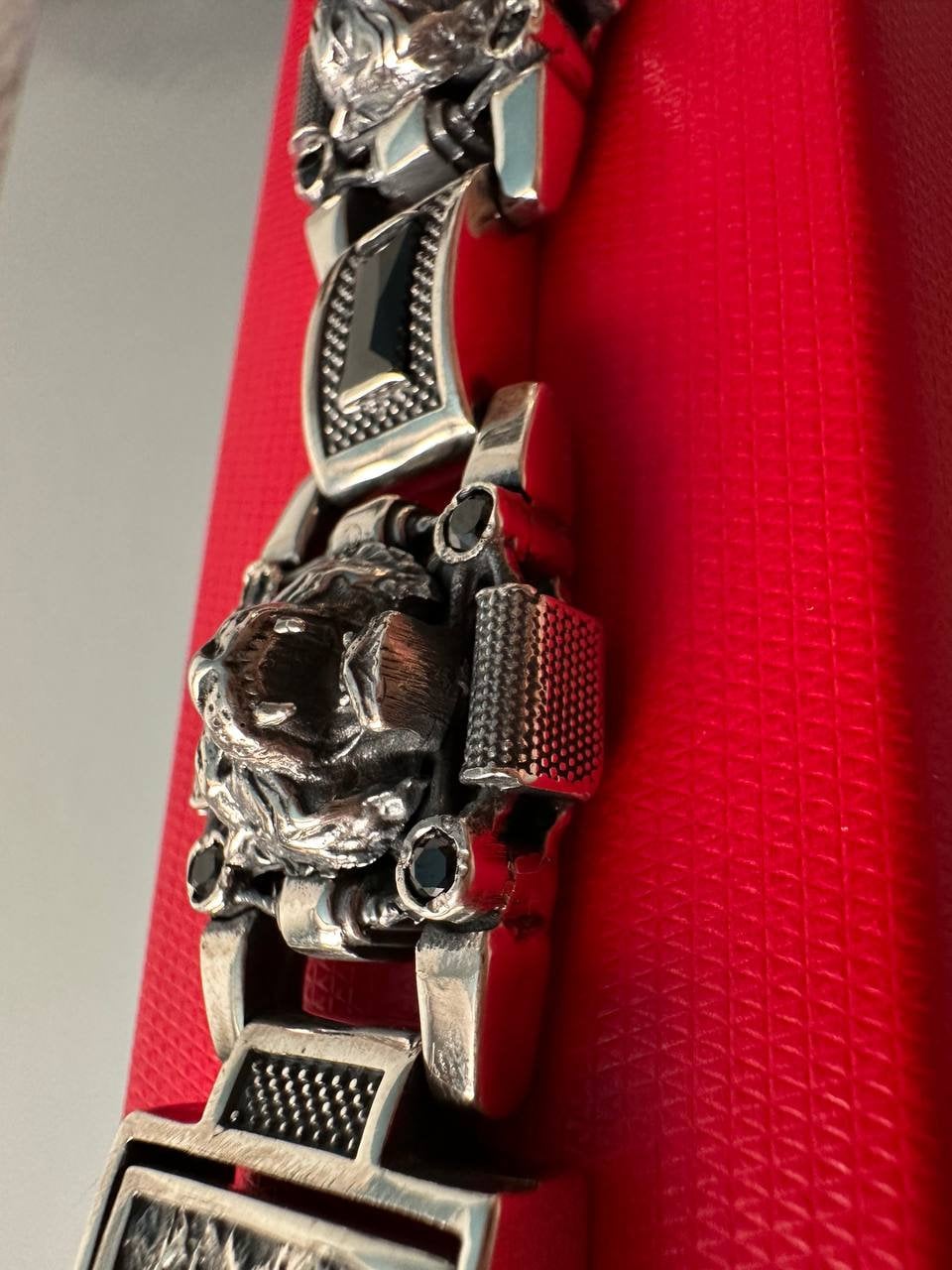 Silver bracelet "Tigers" in a gift box