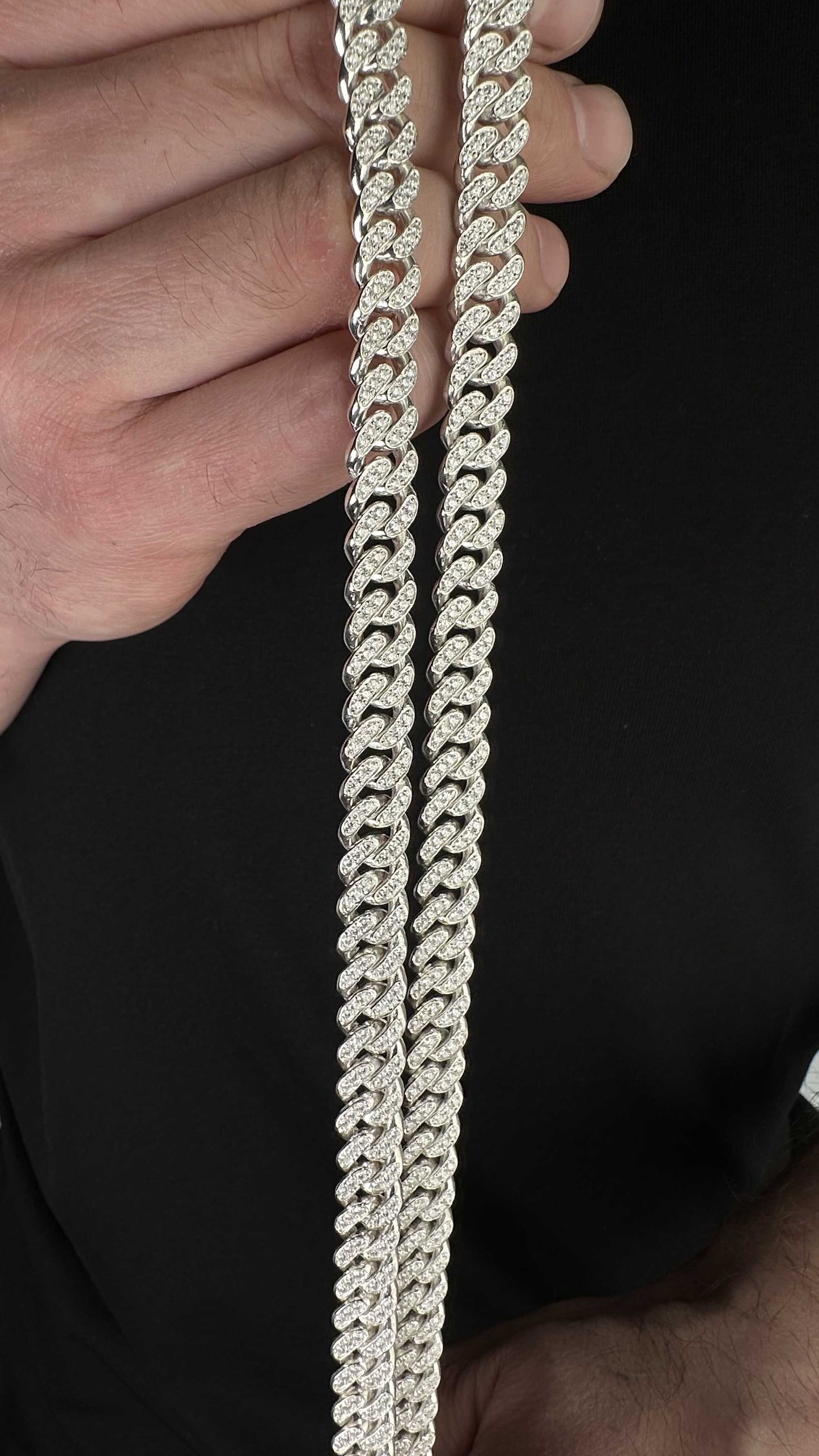 moissanite chain for men handmade