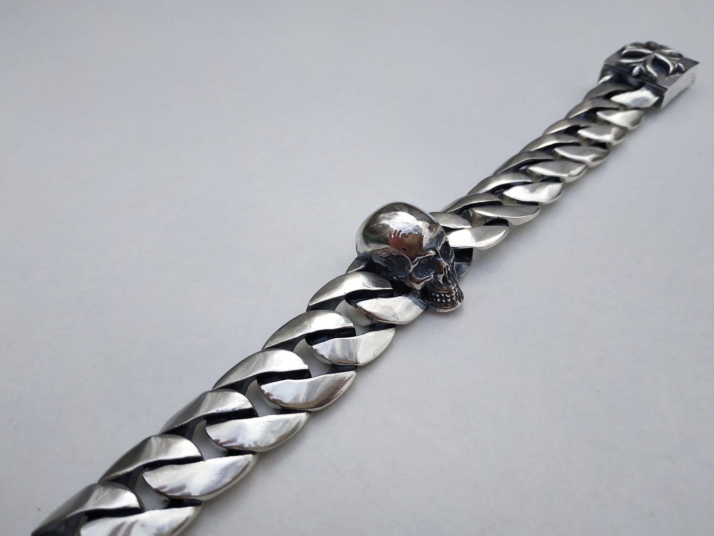 massive handmade skull bracelet