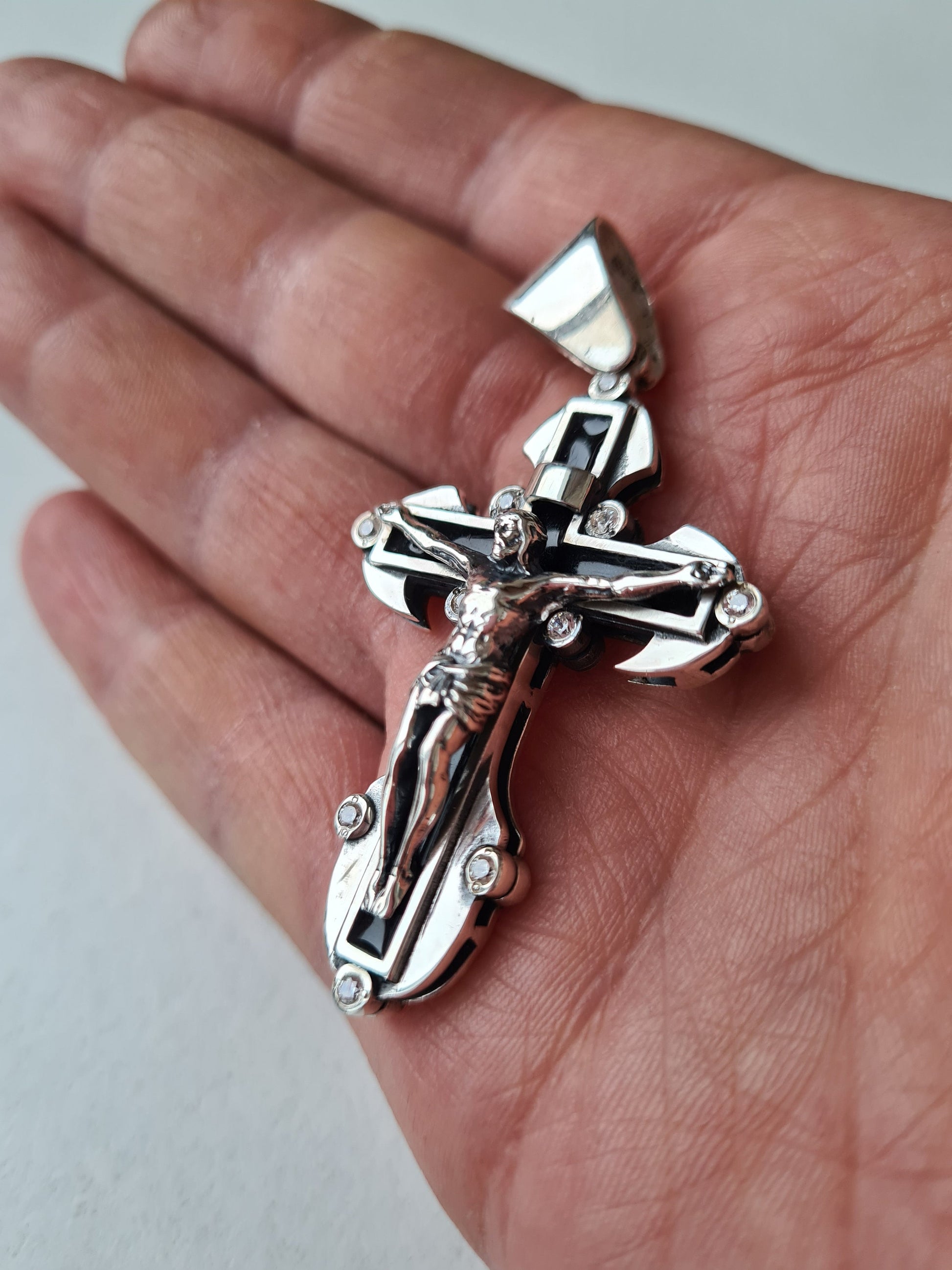 Blackening on a silver crucifix