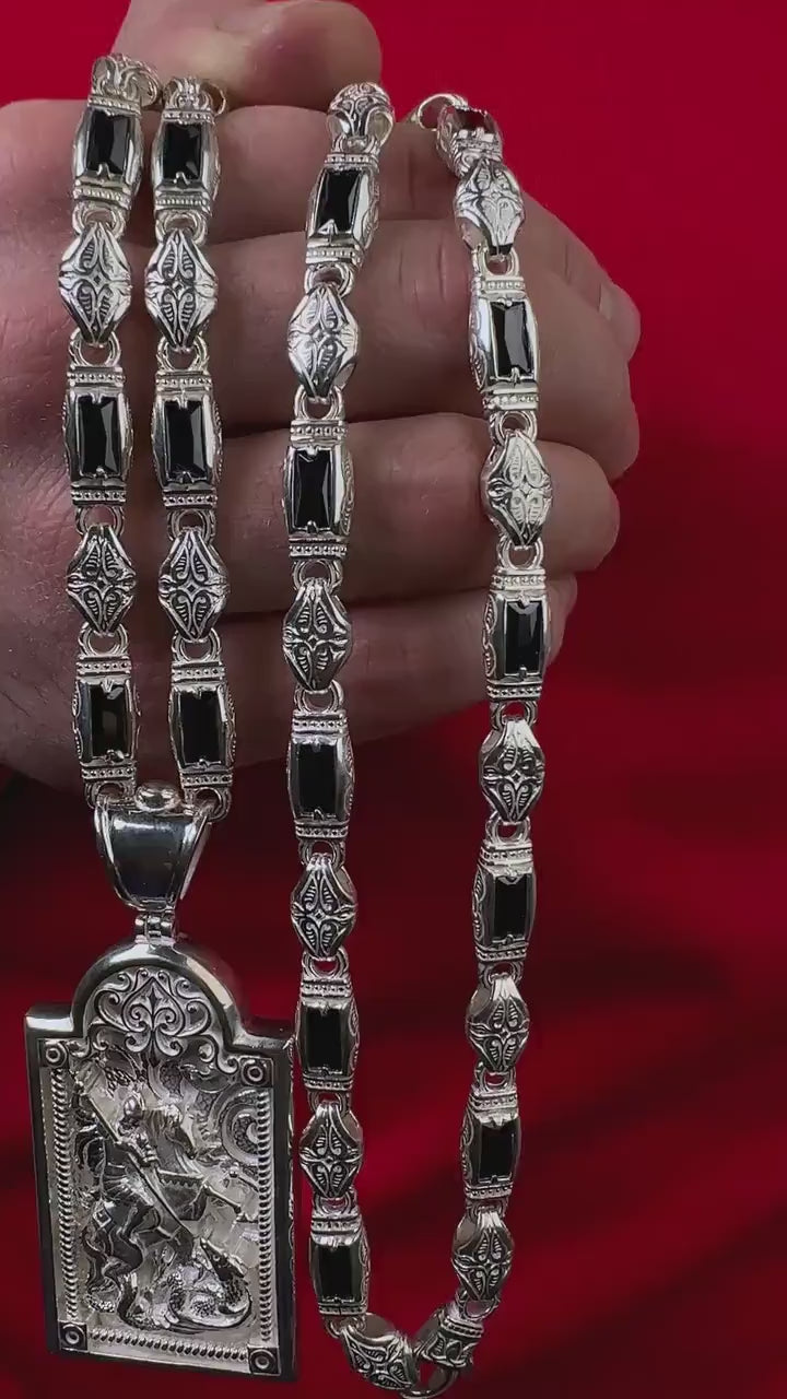 Elite men's jewelry - silver, onyx, St. George video