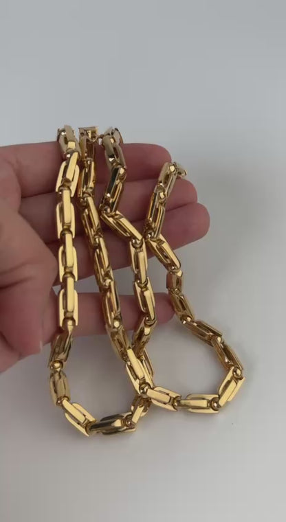 18k-gold-mens-chain-box-clasp video 