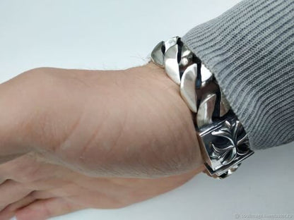 massive handmade skull bracelet