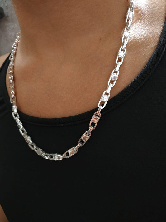 men's silver chain FIBO 925 sterling silver